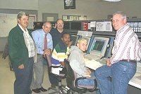 A modern control room - with a lot of people with not much to do!